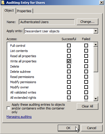 Server 2008: Auditing Active Directory - 16